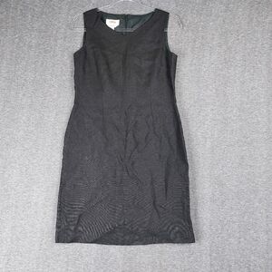 TALBOTS PETITES WOMENS VINTAGE BLACK IRISH LINEN SLEEVELESS LINED DRESS SIZE 6
